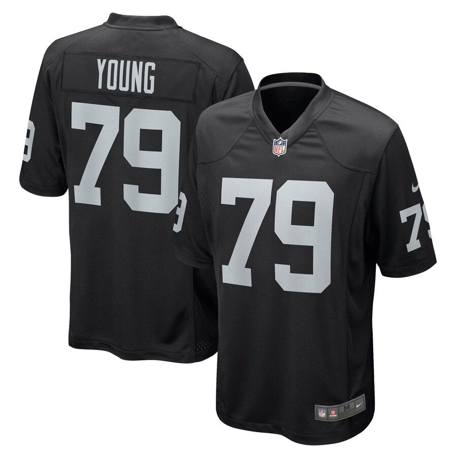 Men Oakland Raiders #79 Sam Young Nike Black Game Player NFL Jersey->oakland raiders->NFL Jersey